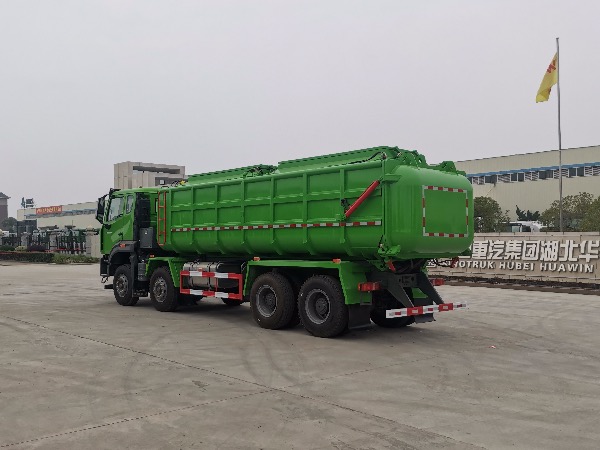 8x4重汽豪瀚【25立方】廂式污泥運(yùn)輸車|污泥自卸車