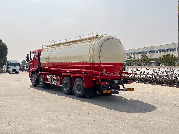 25.5立方陜汽德龍SGZ5312GFLSX6型油田專(zhuān)用下灰罐車(chē)/固井水泥罐車(chē)/重晶石粉罐車(chē)（空壓機(jī)下置）