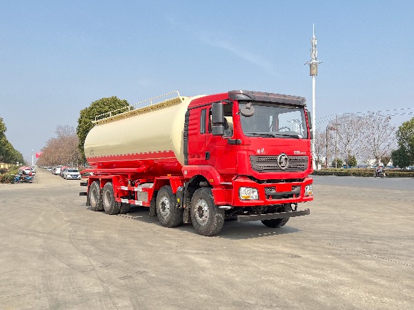 25.5立方陜汽德龍SGZ5312GFLSX6型油田專(zhuān)用下灰罐車(chē)/固井水泥罐車(chē)/重晶石粉罐車(chē)（空壓機(jī)下置）