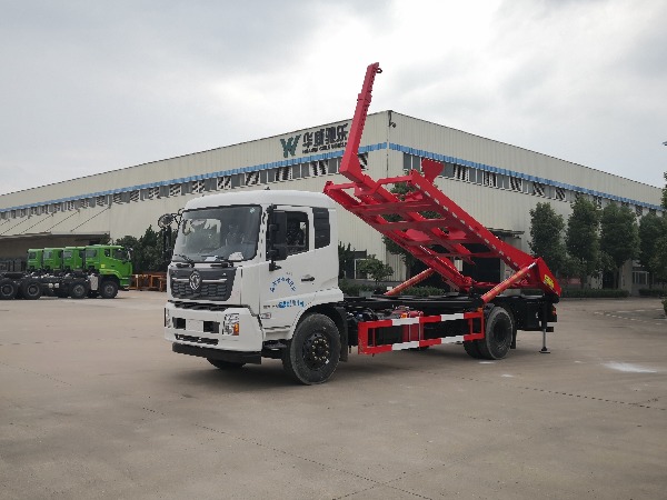 華威馳樂牌SGZ5180ZBGDF6型干粉砂漿移動(dòng)筒倉(cāng)-背罐車介紹：  【選裝液壓伸縮吊臂】